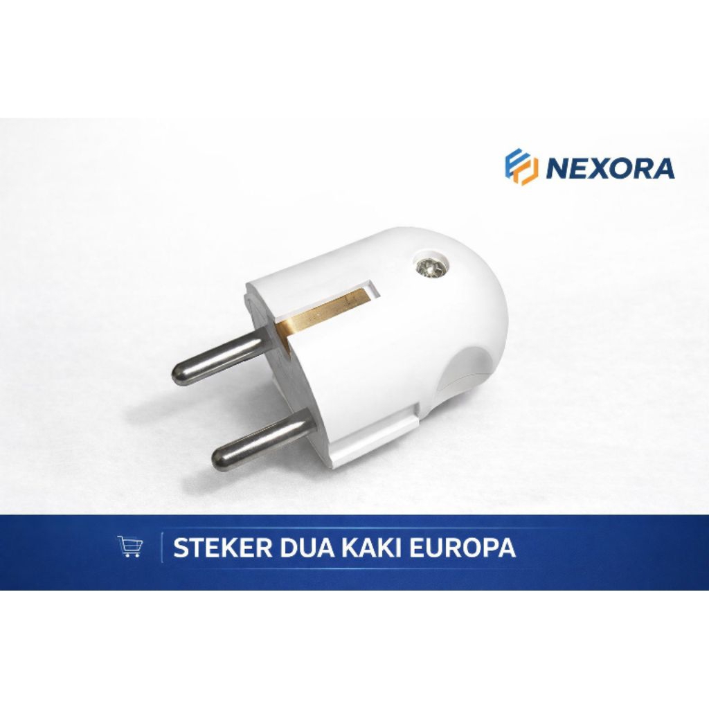 Steker Listrik 2 Kaki 220V – Colokan Kabel EU Plug Tebal Tahan Panas