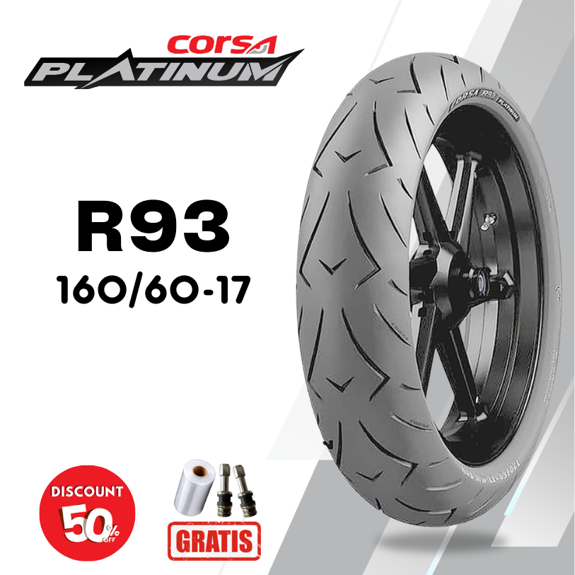 Ban Soft Compound Motor Sport - Supermoto CORSA R93 PLATINUM 160/60 Ring 17 Tubeless