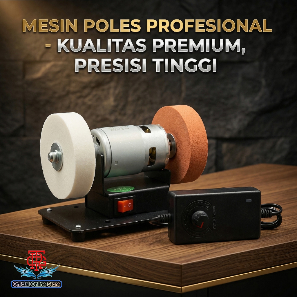 Double Grinder Machine Set 100W Mesin Gerinda Duduk Alat Poles Amplas Besi Baja Stainless Batu Akik 