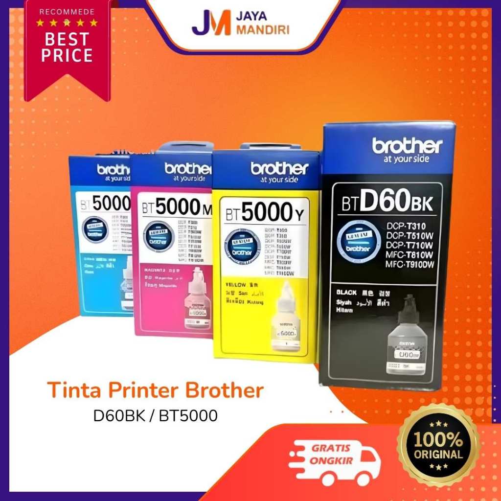 Tinta Printer Brother D60BK dan BT5000 – Tinta Original Brother Ink Tank
