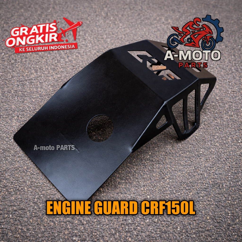 Cover Mesin CRF150L Model Full Besi Engine Guard Pengaman Lumpur Aksesoris Variasi A-Moto PARTS