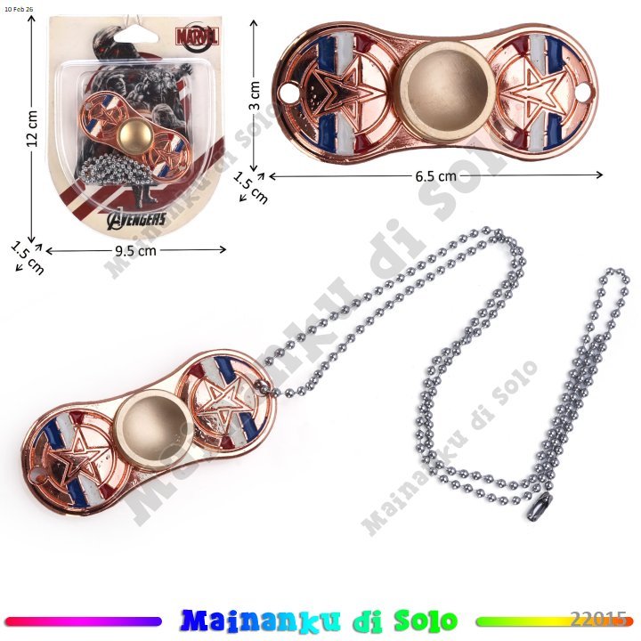 [Mainanku] Mainan Fidget Spinner Besi Kalung