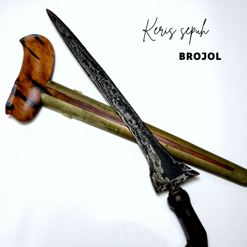 Keris Sepuh Brojol Pamor Wengkon Isen Era Mataram | Sandangan Warangka Kayu Timoho Gayaman Solo Pend