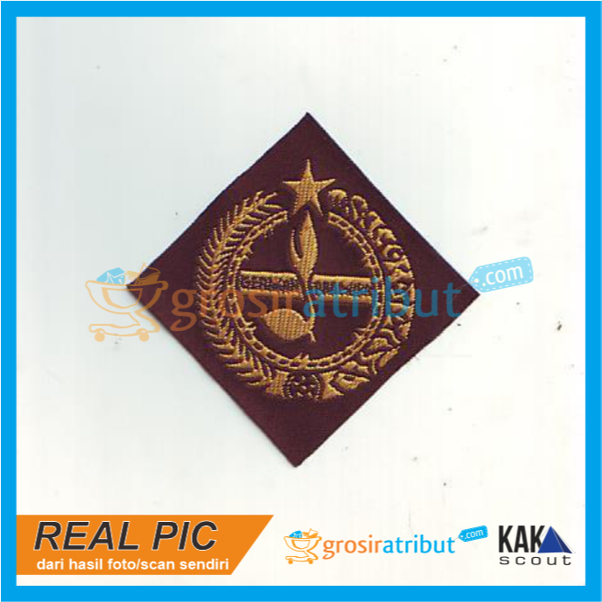 (600 pcs) Badge Tunas Pramuka Putra Rajut / Woven