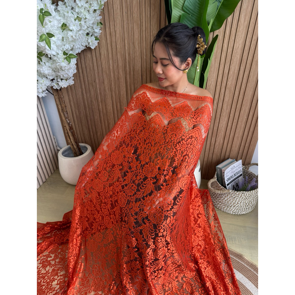 SIMONA KEBAYA Kain Brokat Kebaya Glossy Series Bali - kain brokat seragaman - kain seragam bridesmai