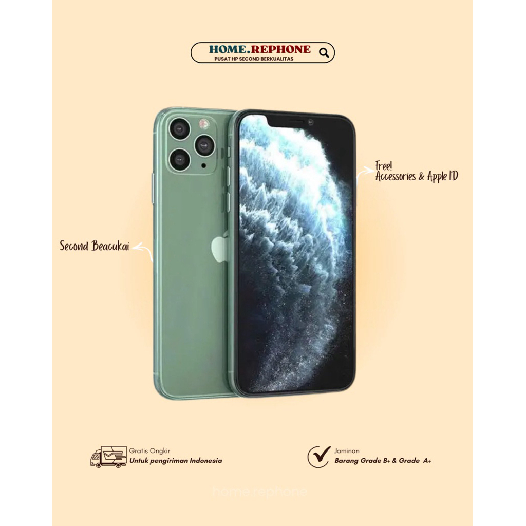IPHONE 11 PRO 64GB 256GB 512GB MINUS FACE ID OFF | SECOND BEACUKAI RESMI
