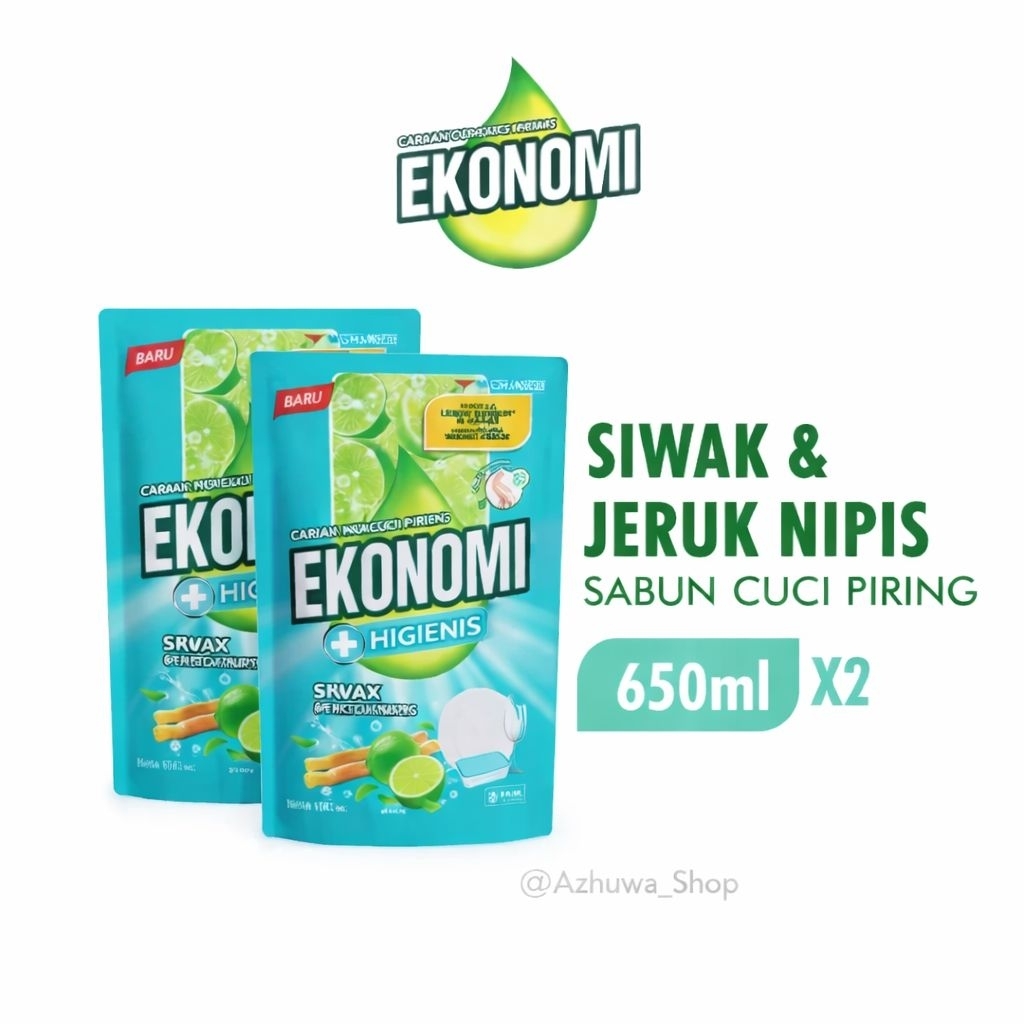 Sabun cuci piring Ekonomi Siwak & Jeruk Twinpack