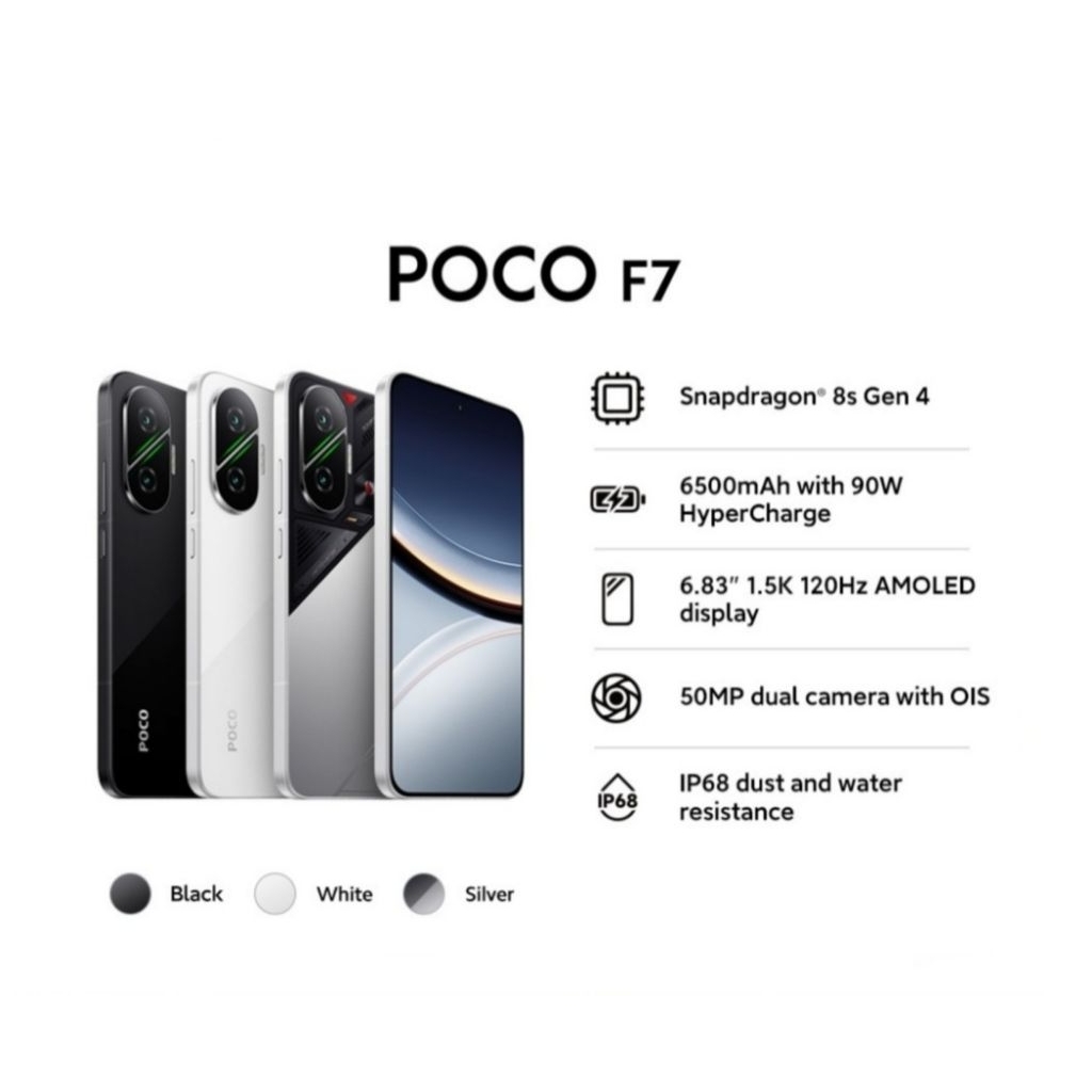 HP XIAOMI POCO F7 12/ 512 GB - NEW PRODUK XIOMI POCO F7 RAM 12GB ROM 512GB GARANSI RESMI