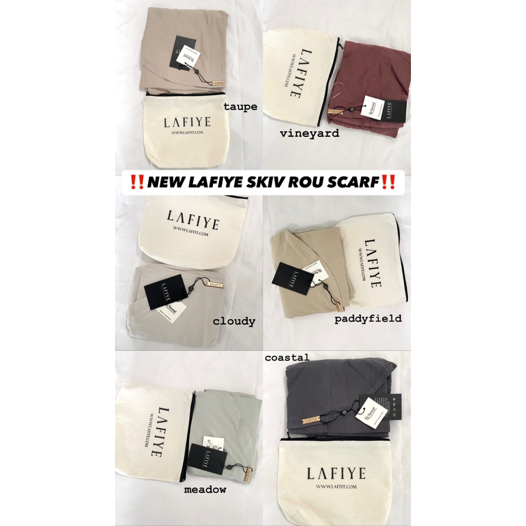 [NEW] Lafiye Skiv Rou Scarf in BLACK, BLUSH, CLOUDY, PADDYFIELD