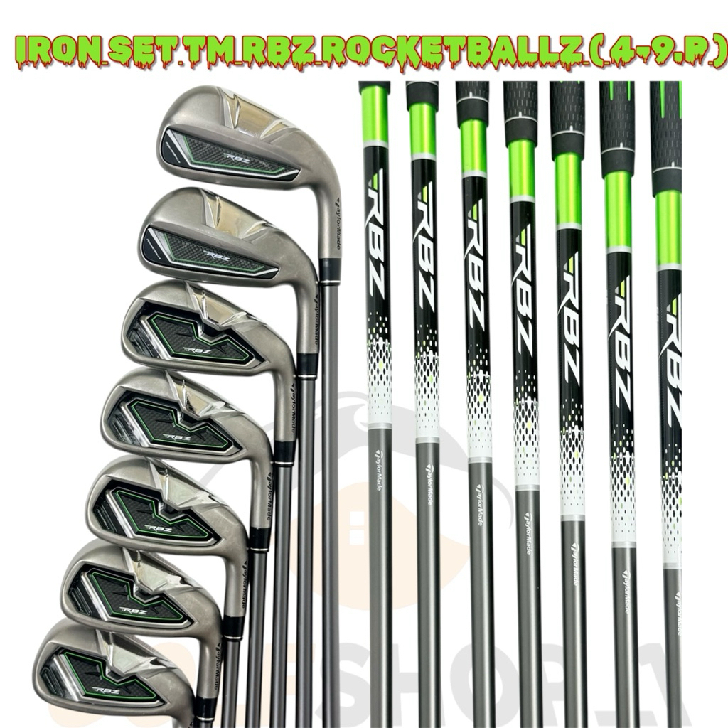 Stick Golf Iron Set Golf Taylormade RBZ Rocketballz Shaft Graphite Flek Reguler 7Pcs - Iron Set Golf
