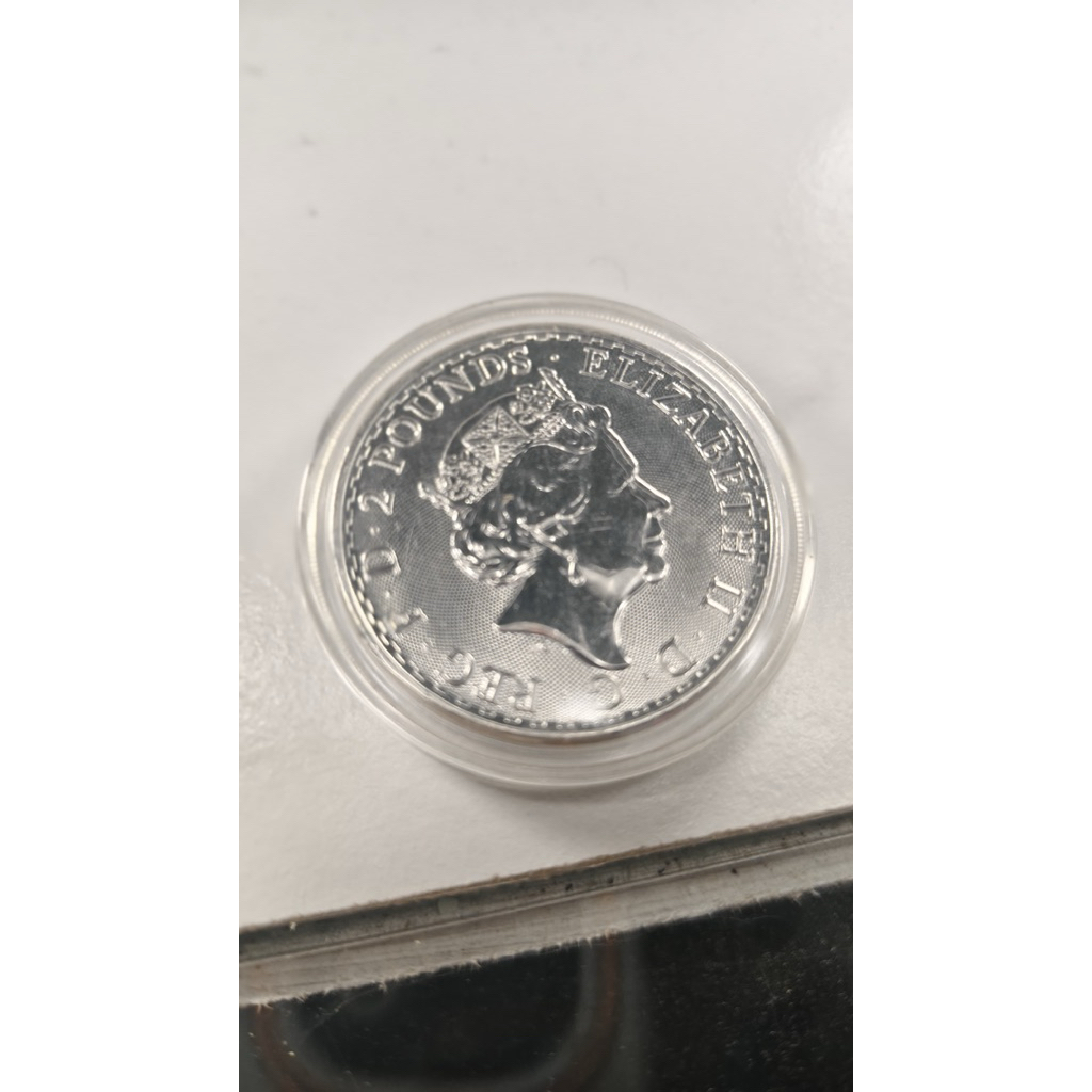 Koin perak Silver Britania 1 Troy Ounce = 31.1 Gram - Tahun 2023