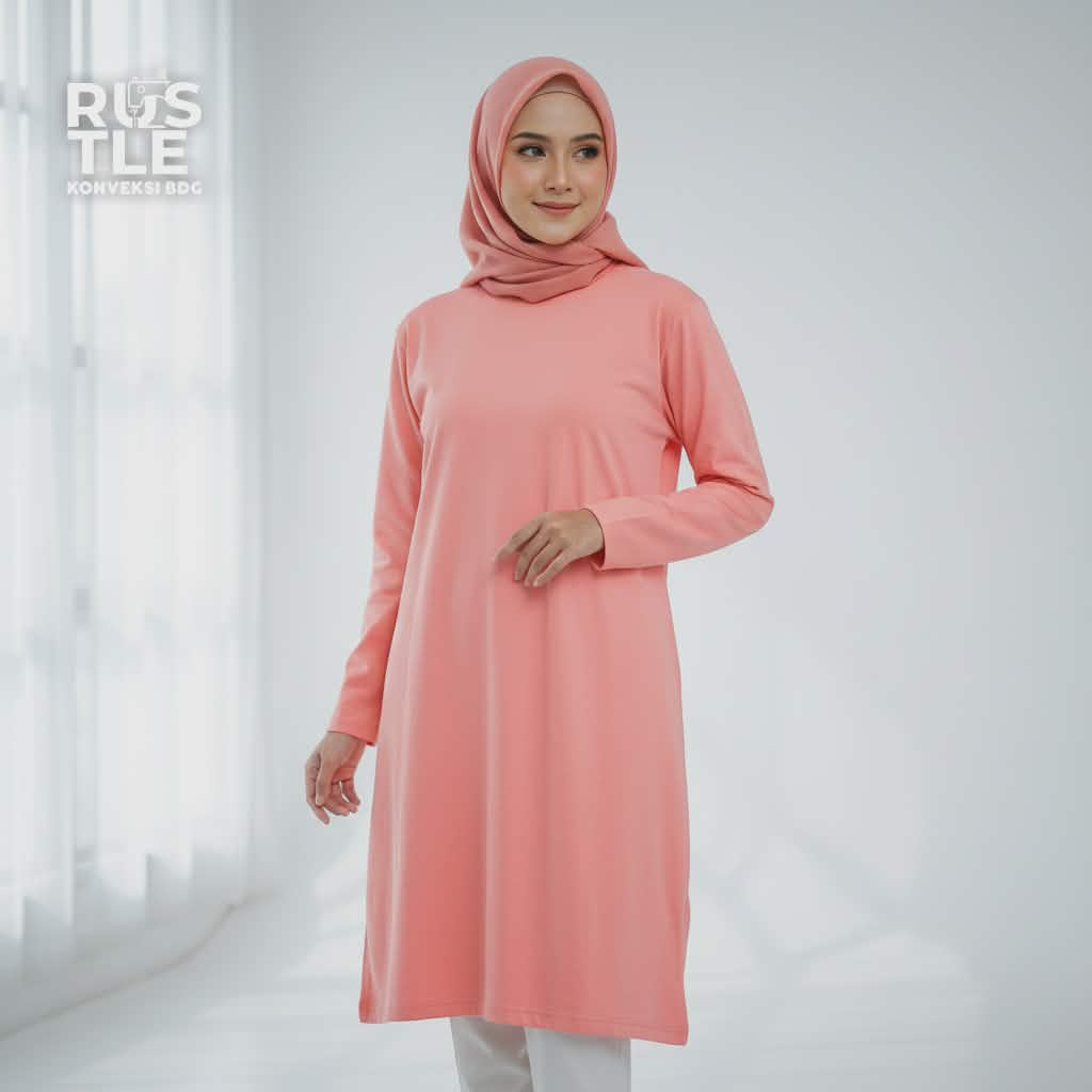 Kaos Tunik Muslimah Cotton Combed 24s