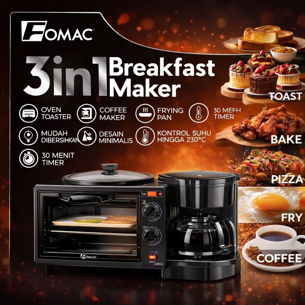Breakfast Maker BFM-9LB (FOMAC) / Mesin Pembuat Sarapan