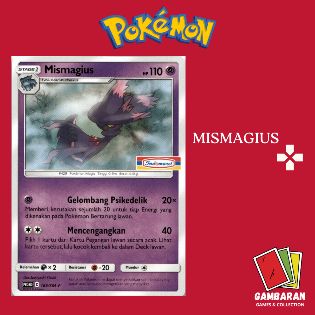 Mismagius Promo Indomaret 163/SM-P Kartu Pokemon Indonesia TCG