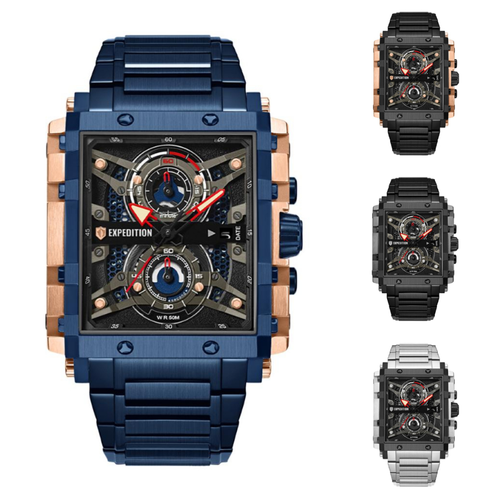 ORIGINAL Jam Tangan Pria Expedition EXP 6757 / EXP6757 / E 6757 / E6757 / 6757 Garansi Resmi 1 Tahun