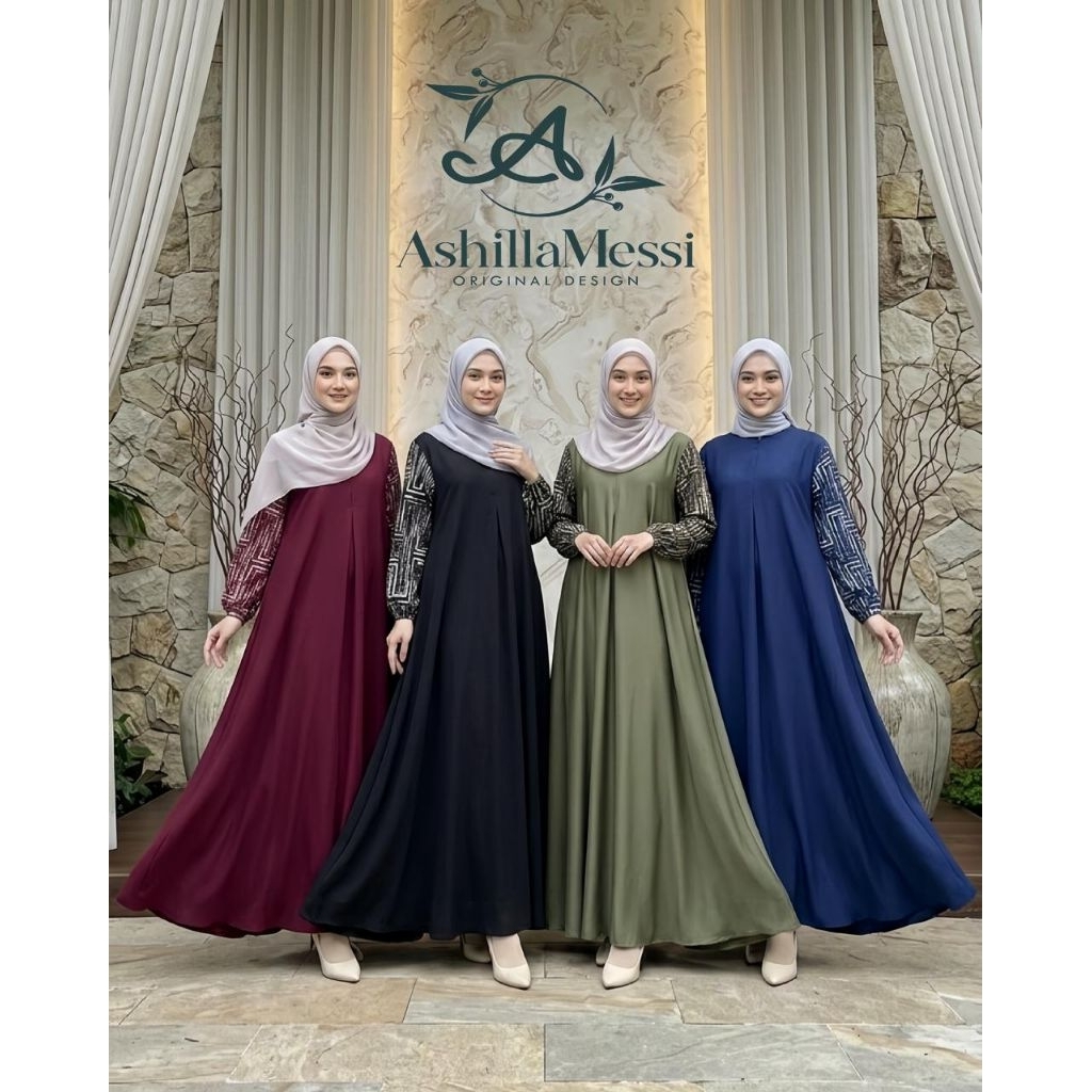 GAMIS VIOLA TWILL ORY ASHILLA MESSI/GAMIS VIVIAN BORDIR BY ASHILLA MESSI