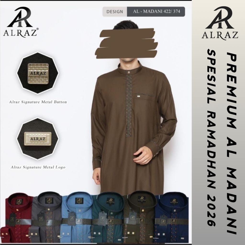 Jubah Al Raz Premium Bordir Al Madani Dewasa