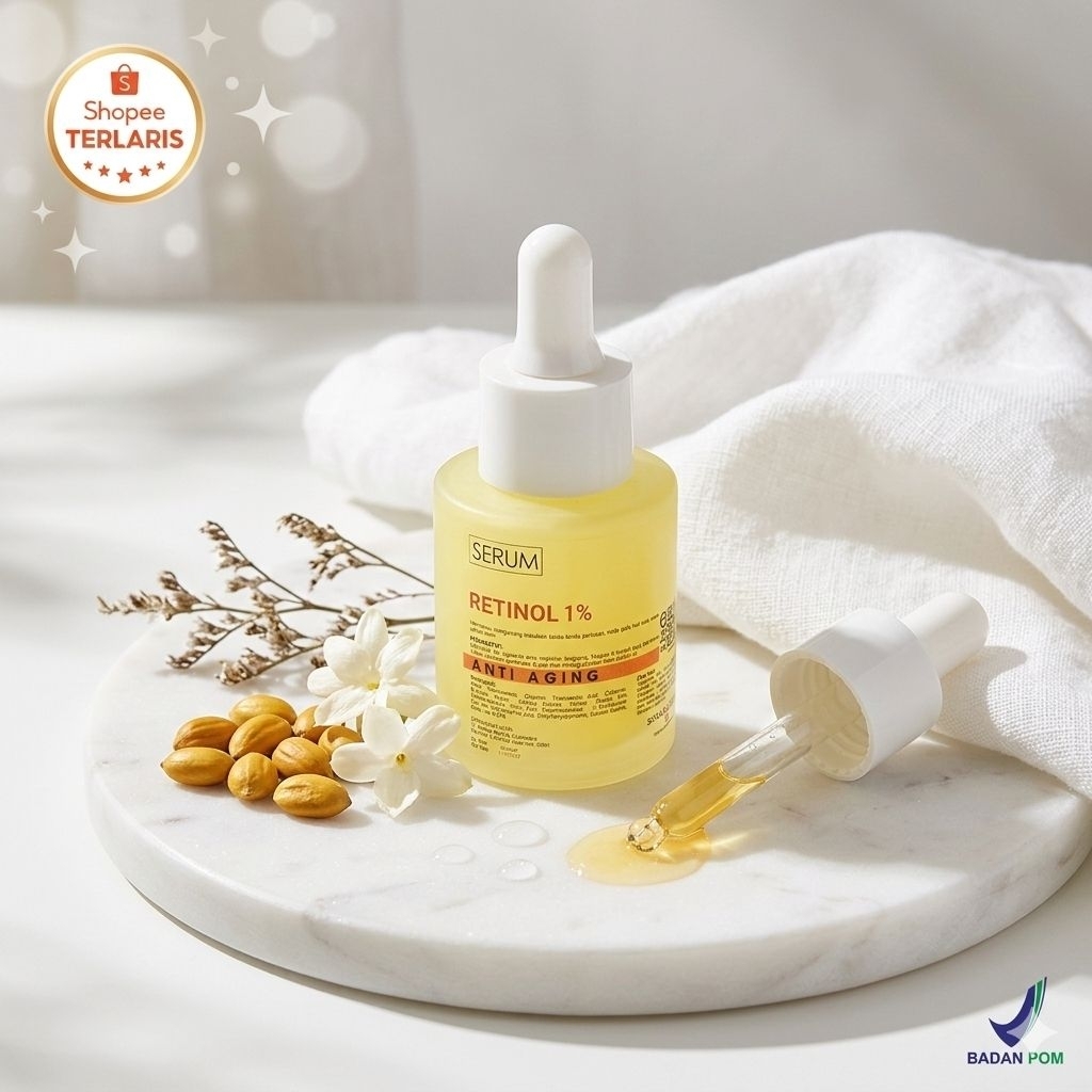 SERUM RETINOL/SERUM UNTUK FLEK HITAM ASLI FARMASI BPOM/MELASMA/BOPENG/FLEK HITAM