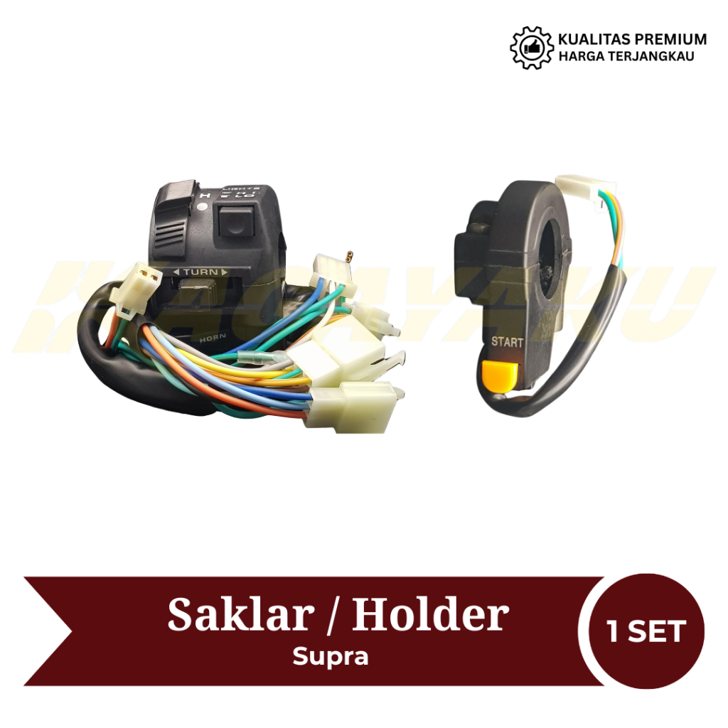 Holder / Saklar Kiri + Kanan R/L Honda Motor Supra / Tombol Stater Lampu Utama Ori Kagayaku