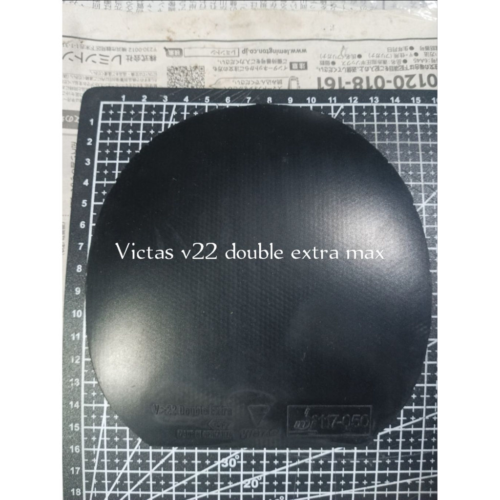 Karet bet blade pingpong tenis meja Victas V22 double extra warna hitam