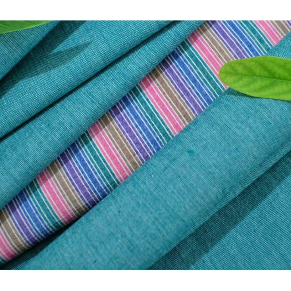 tenun Lurik ATBM hijau katun halus