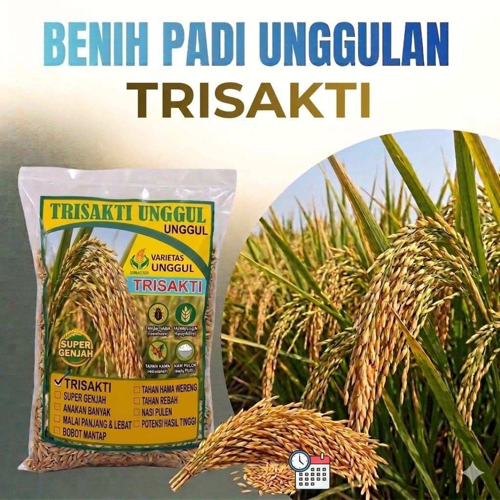 benih padi trisakti . benih padi unggul trisakti kemsan 5kg