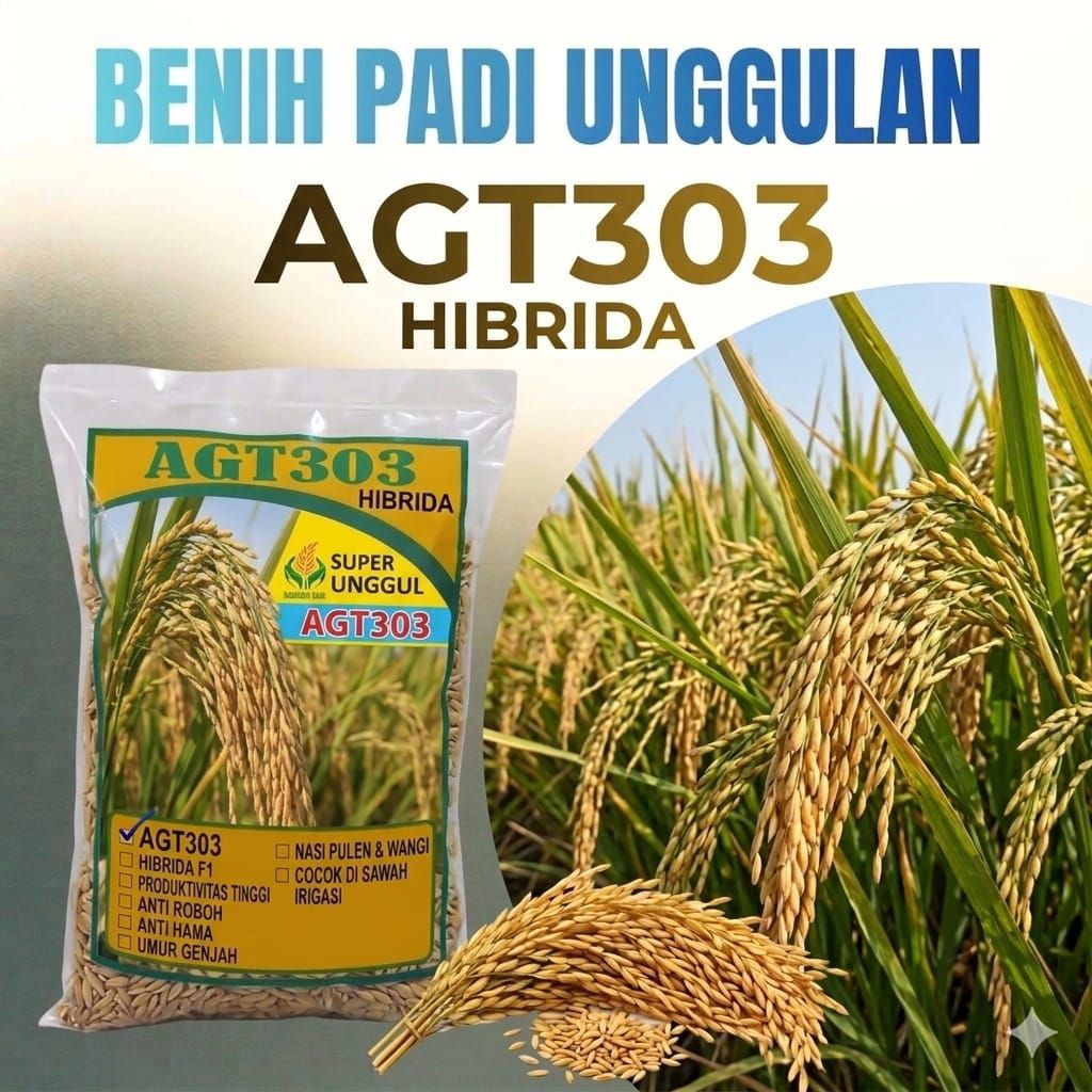 benih padi agt 303 benih padi unggul agt 303 kemsan 5kg