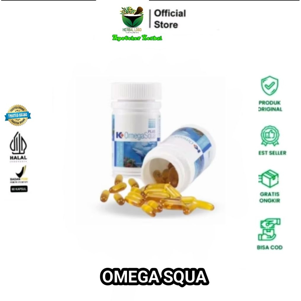 Omega Squa K Link Plus Omega 3 K link Fish Oil Suplement Vitamin Tubuh - 30 Kapsul