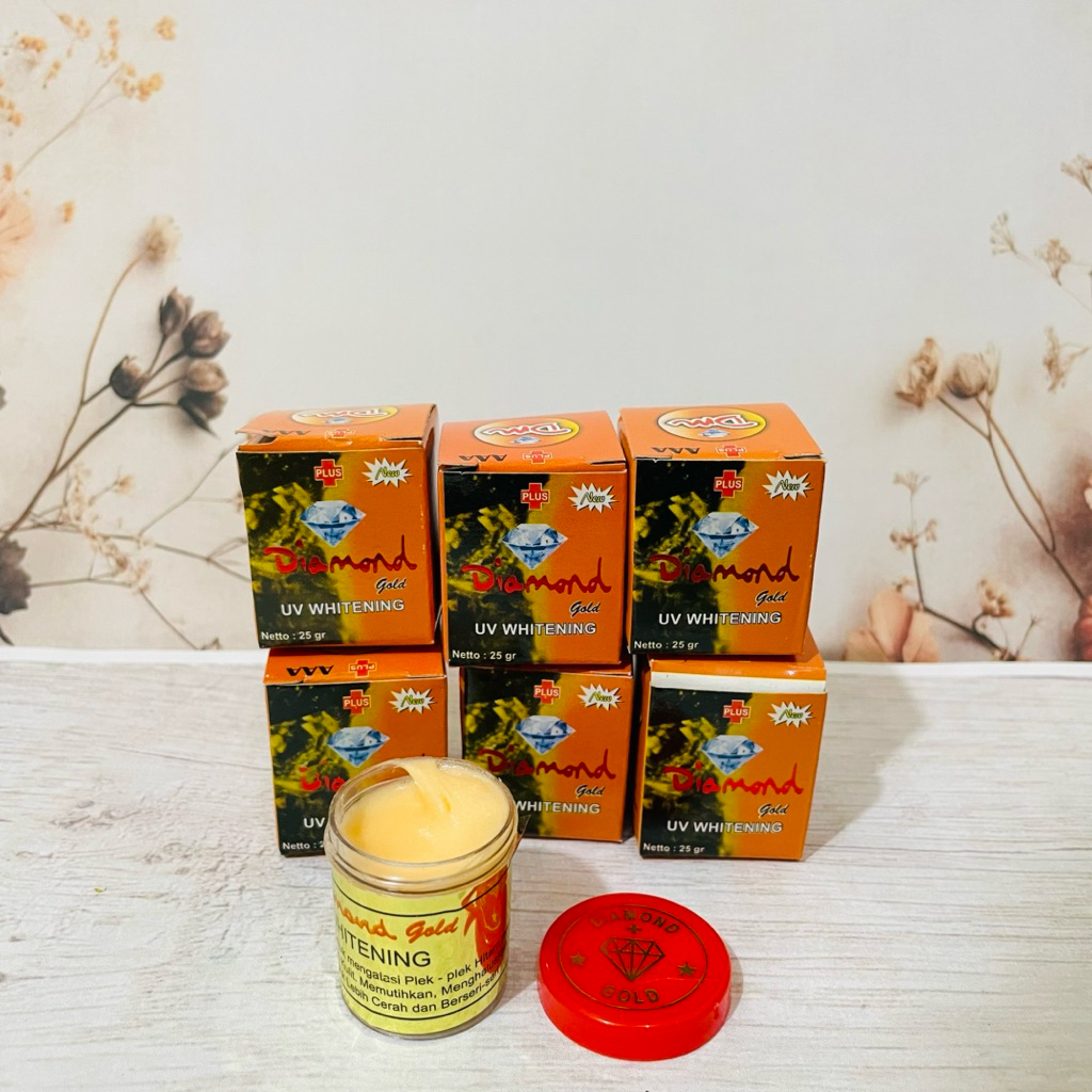 6 pcs diamond cream uv segel merah