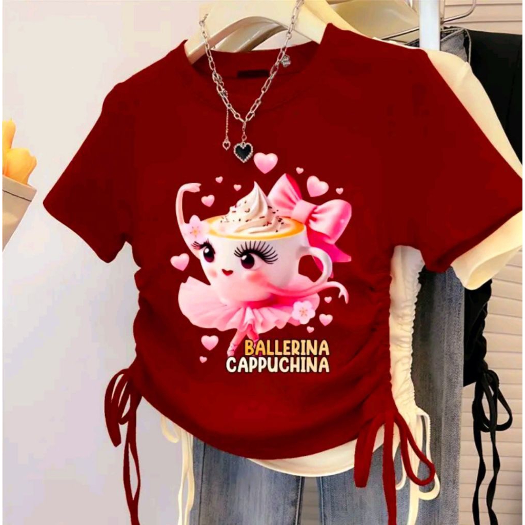 Kaos Anak Crop Top  Perempuan// Bahan Katun Usia 2-7 Tahun