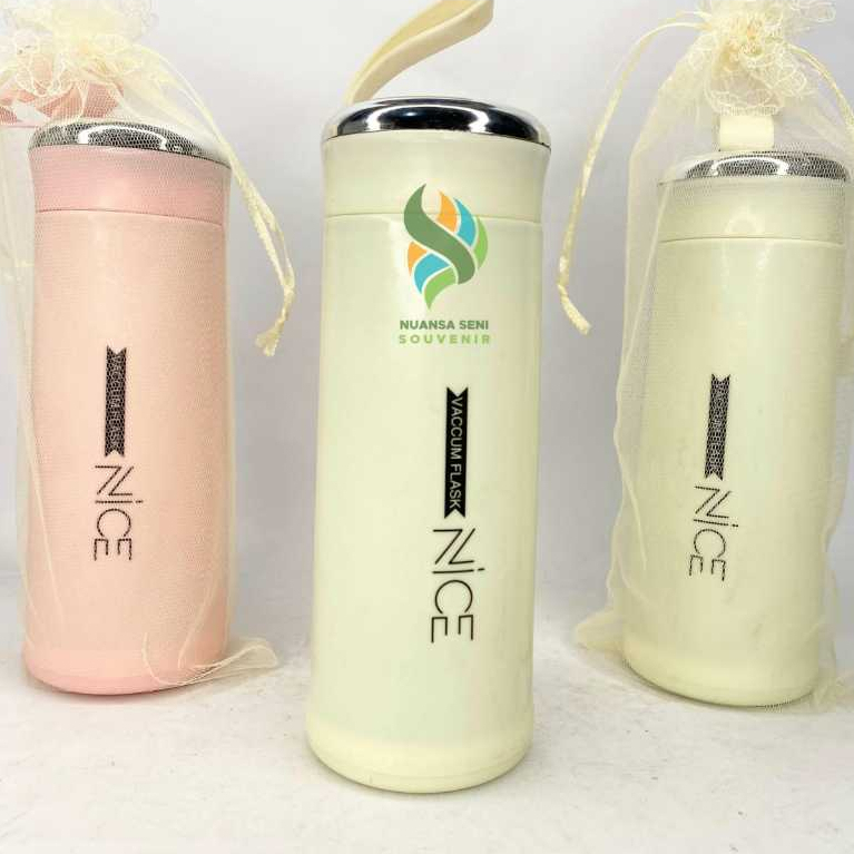Botol Minum Kaca Nice Import 350ml Botol Nice Termos Beling Cute Gelas Aestetik Botol Anak