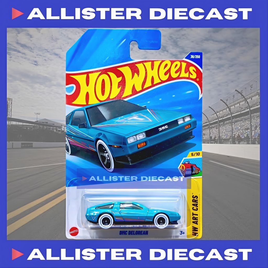 Hot Wheels DMC Delorean Biru Hotwheels DMC Delorean Blue HW Art Cars