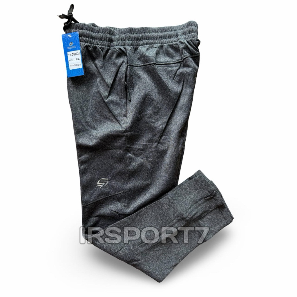 Celana Training Pria Wanita SPSPORT Premium Hitam – Celana Olahraga Gym Running Panjang Resleting Sa
