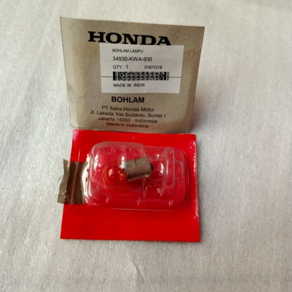 34930-KWA-930 Bohlam Honda Mega Pro New Ori AHM