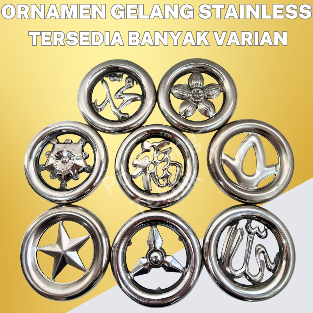Ornamen Pagar Gelang Stainless Steel 4 Inch