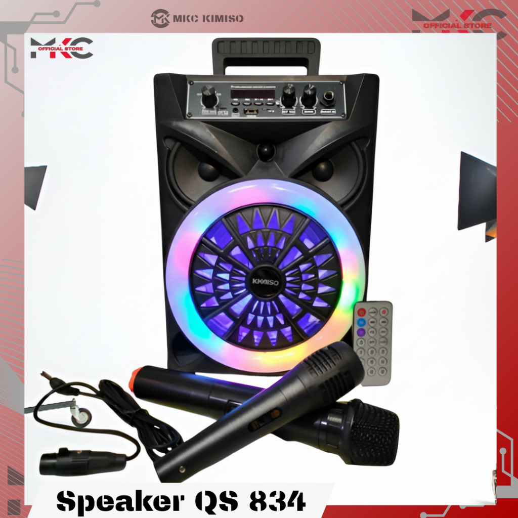 MKC - Speaker QS 834 Bluetooth Bass 8 inchi Mic Wireless