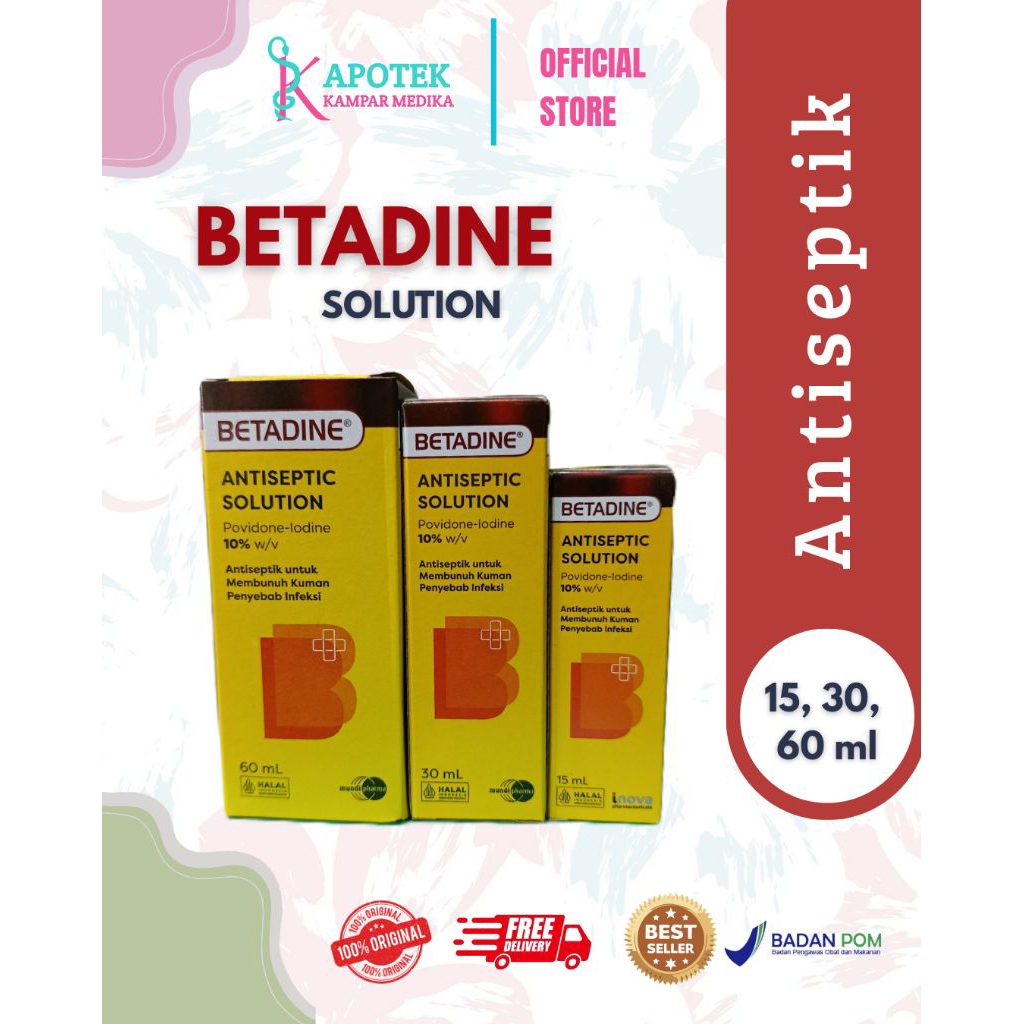 BETADINE ANTISEPTIK SOLUTION/ANTISEPTIK LUKA