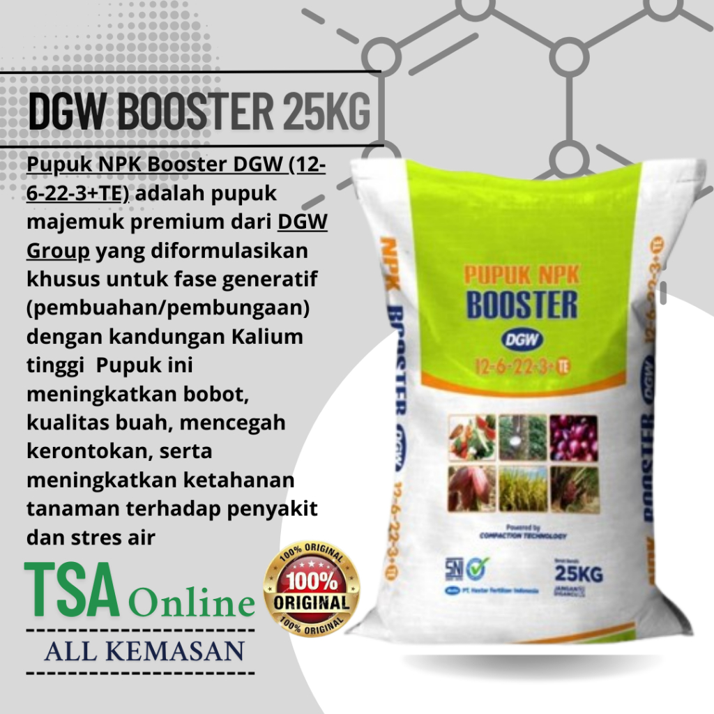 DGW Pupuk NPK Booster 12-6-3 25kg Meningkatkan Bobot Buah Tahan Penyakit