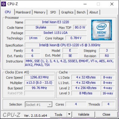 Paket Prosesor Intel Xeon E3-1220 v5 socket LGA 1151 dan Mainboard H110M