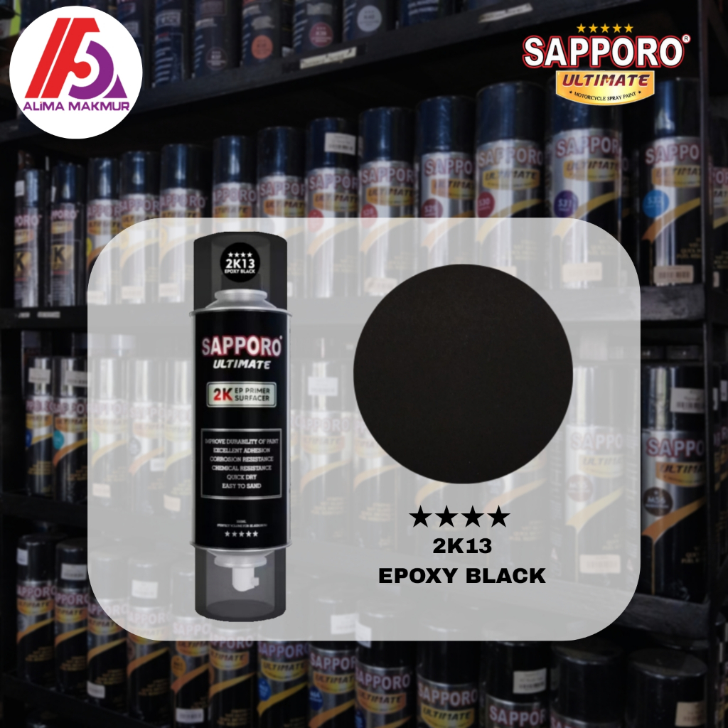 Sapporo Ultimate 2K13 Epoxy Black 250ml / Pilok Epoxy Black Sapporo / Sapporo 2K Series