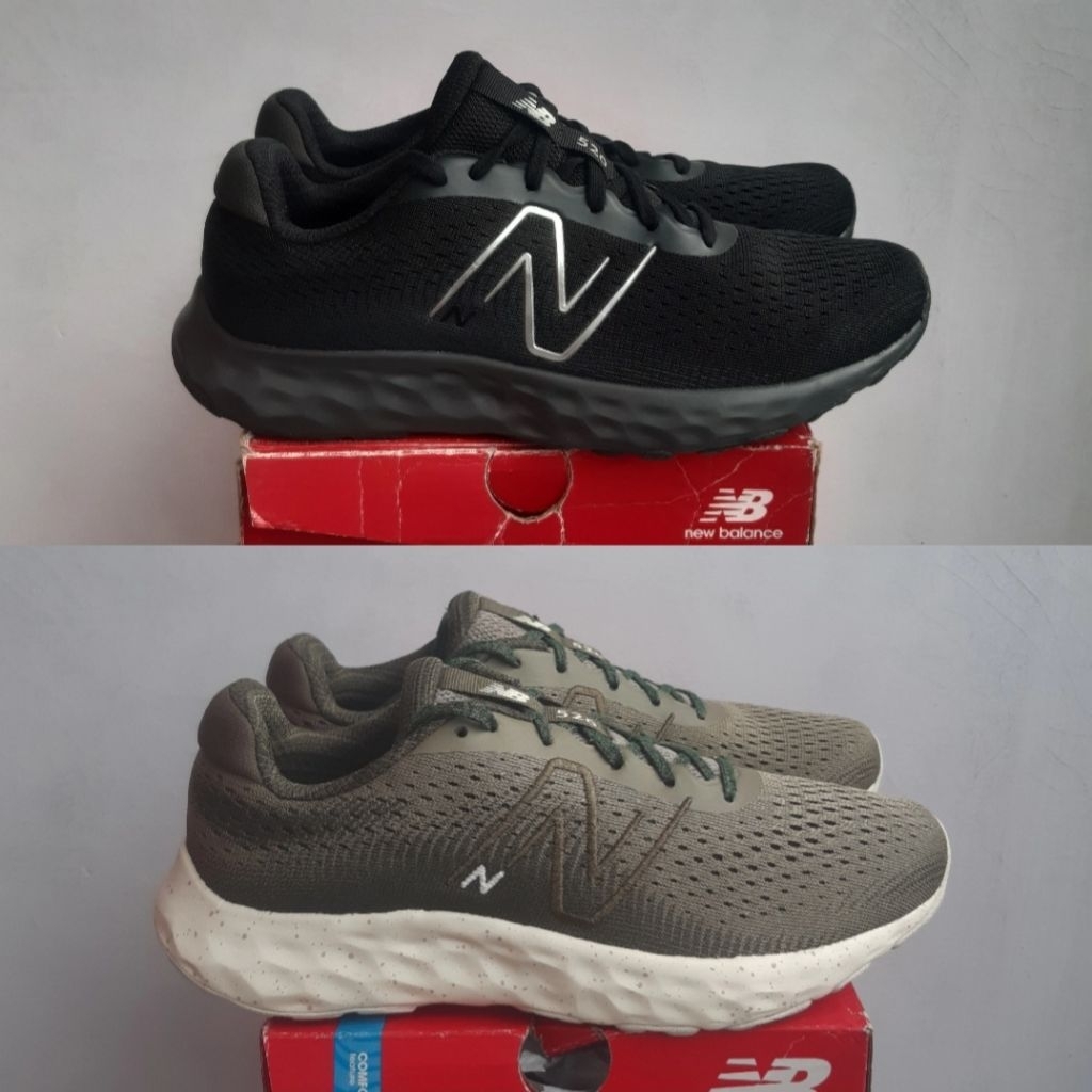 SEPATU PRIA LARI - NB 520 black/green dengan insole yang comfort membuat lebih nyaman