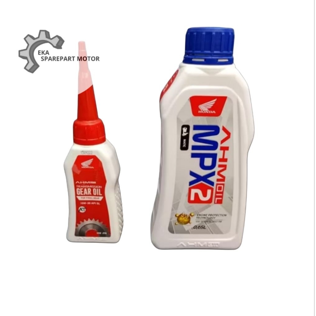 Paket Oli Mpx2 650ml + Oli Gardan Ahm Gear Oli Mesin Motor Matic Scoopy Esp Beat Street New Genio dl