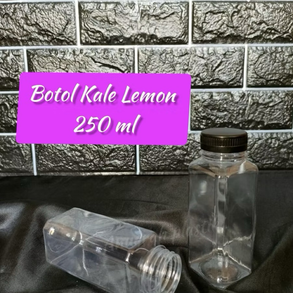 Botol Lemon 250ml/Botol KOPI 250ml, MADU 250ml,/Botol Kotak 250ml /Botol LEMON 250ml/Botol Plastik K