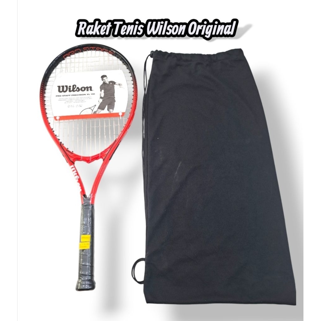 Raket Tenis / Tenis Wilson Pro XL 110 Komplit Dengan Tas Serut + Senar Original