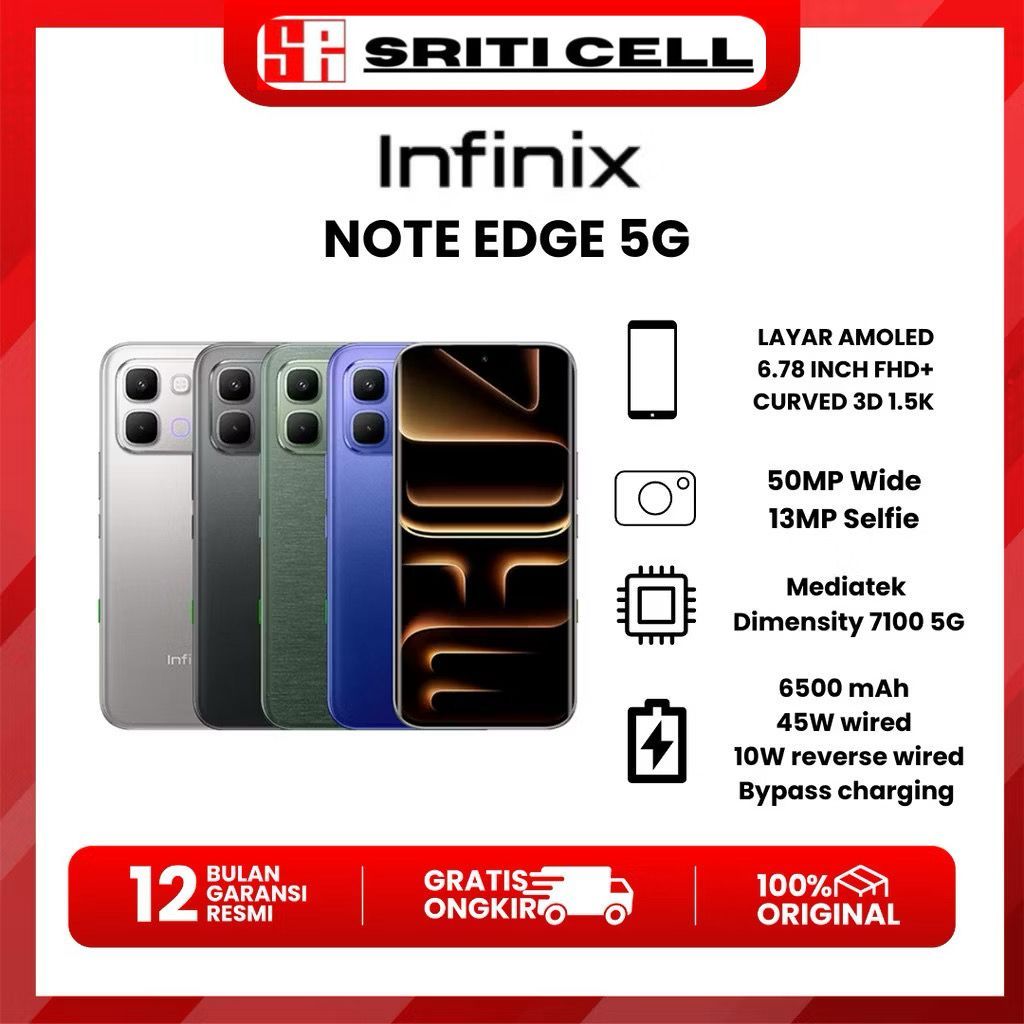 INFINIX NOTE EDGE 5G RAM 8/256 GARANSI RESMI