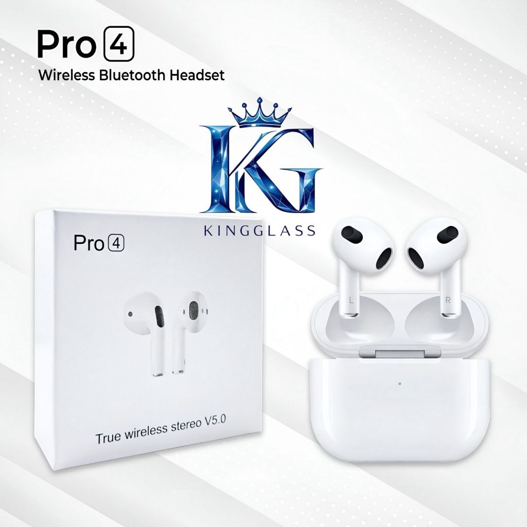 Kingglass TWS PRO4/GEN3 Original – Earphone Bluetooth Nyaman Dipakai & Fast Connect [MA]