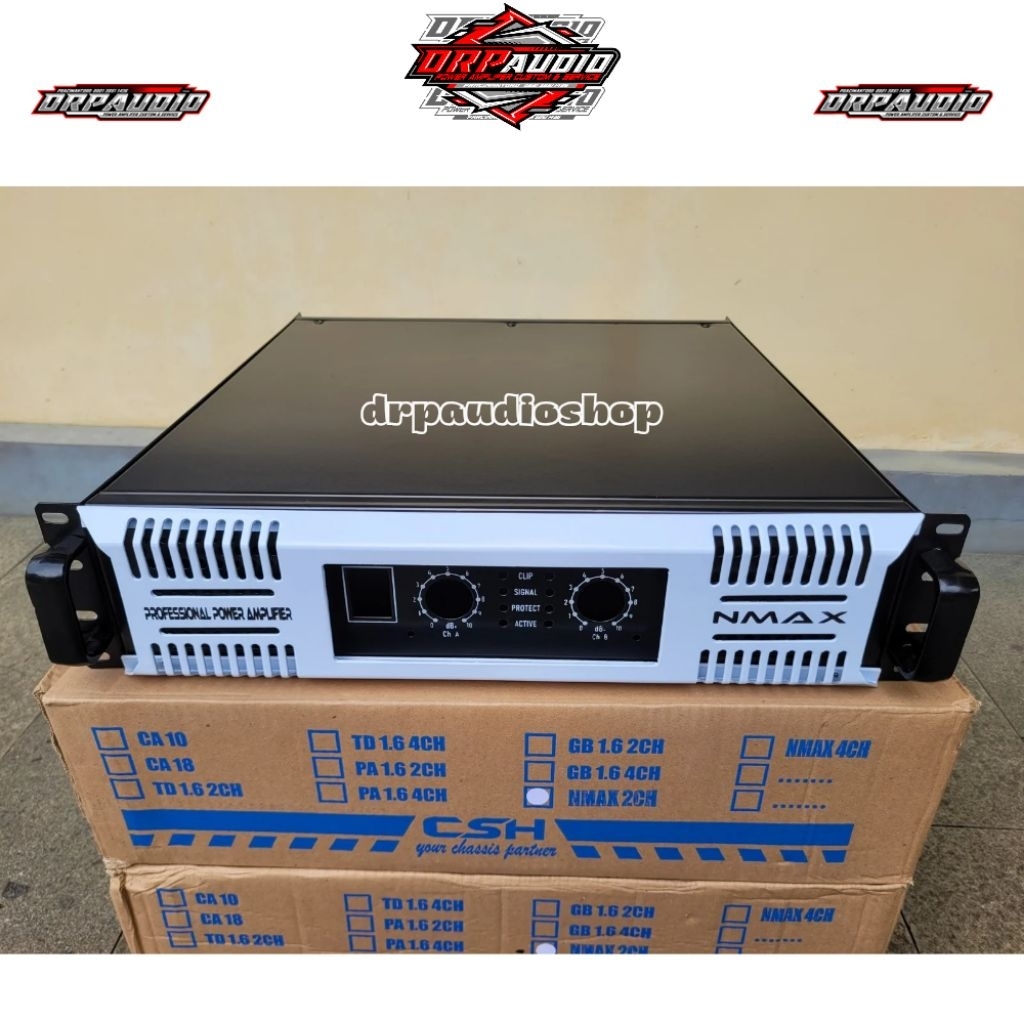 Box Power Amplifer Rakitan Nmax Warna Putih Model Built Up 2u Super Tebal