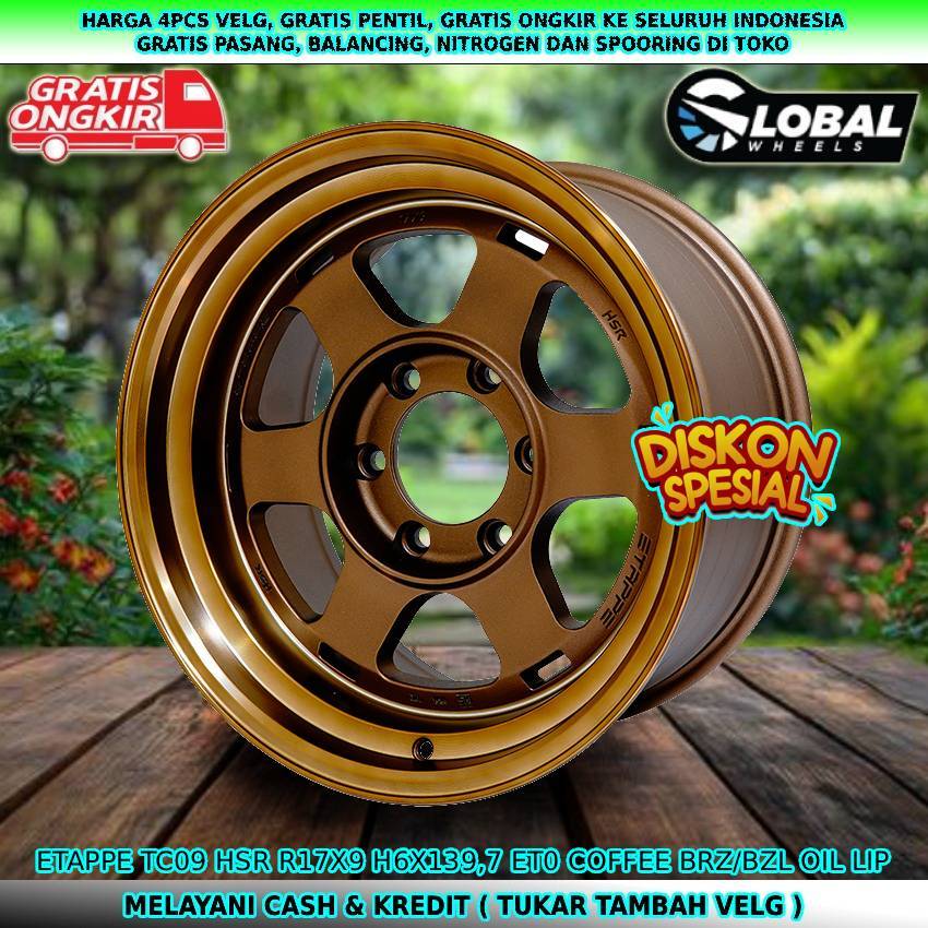 Velg mobil R17 untuk mobil Fortuner| Hardtop| Hilux| Land Cruiser| Prado| dll velg hsr etappe R17