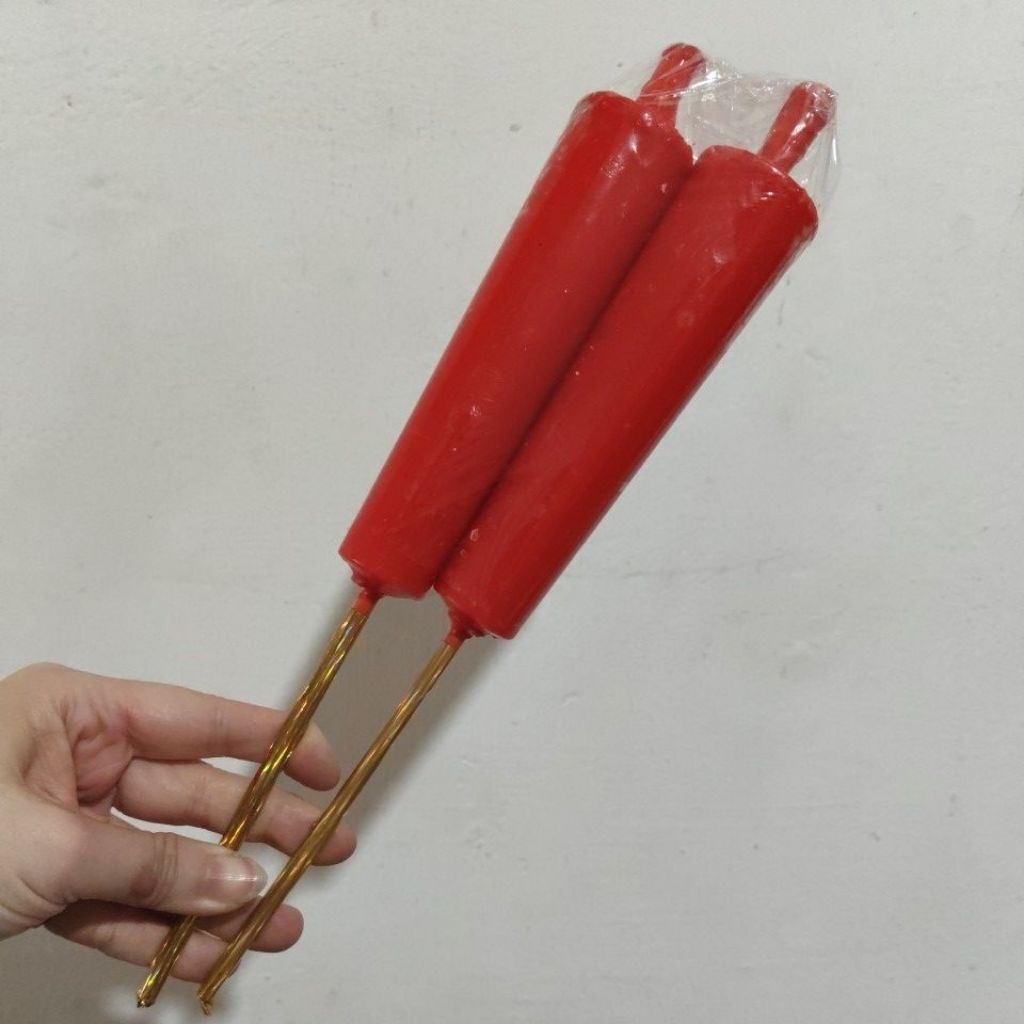 lilin merah kaki  / lilin merah jumbo kaki