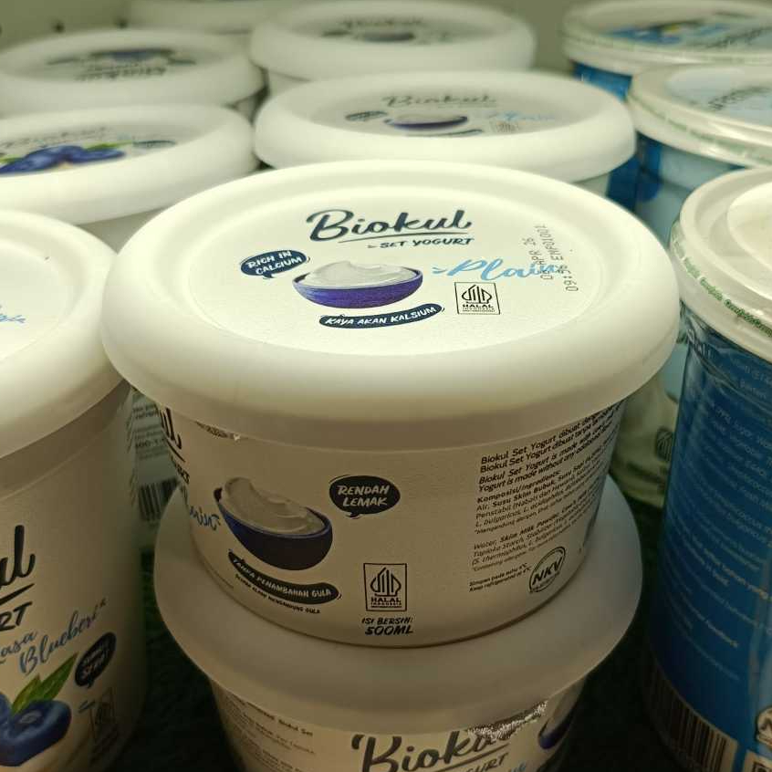 Biokul DIamond Set Yogurt Plain Rendah Lemak Kaya Kalsium Halal 500ml